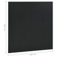 vidaXL Paraván so 4 panelmi, čierny 160x180 cm oceľ