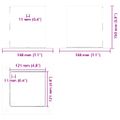 vidaXL Podnože stĺpikov štvorcové 4 ks Strieborná 121x121 mm
