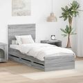 vidaXL Rám postele Sivý Sonoma 75 x 190 cm Inžinierske drevo