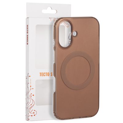 Puzdro Tecto Shield Mistiq Mag pre iPhone 16 6,1" hnedé