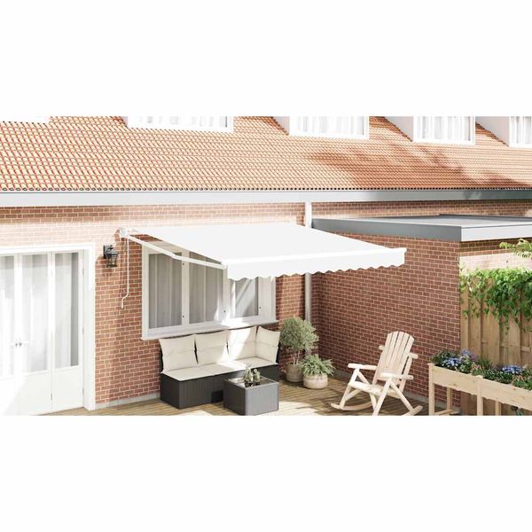 vidaXL Markíza Biela 300 x 250 x 165 cm Polyester a kov