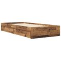 vidaXL Rám postele so skladom Staré drevo 80 x 200 cm Kompozitné drevo