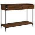 vidaXL Konzolový stolík hnedý dub 100x34,5x75 cm kompozitné drevo