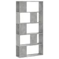 vidaXL Knižnica 5 políc betónovosivá 80,5x23,5x162,5cm kompozit. drevo