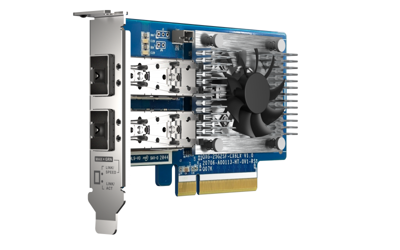 QNAP QXG-25G2SF-CX6 - 25GbE (2porty) PCIe karta; nízký profil; PCIe Gen4 x8