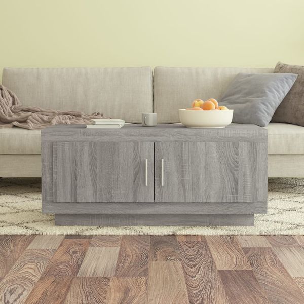 vidaXL Konferenčný stolík, sivá sonoma 102x50x45 cm, kompozitné drevo