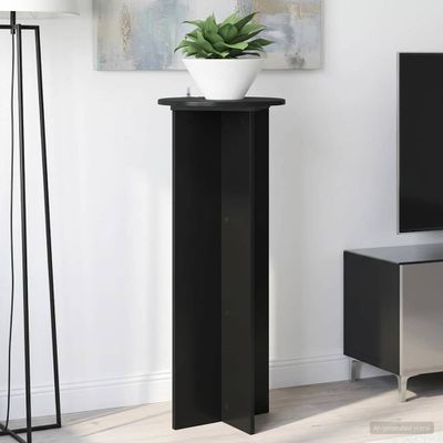 vidaXL Stojan na rastliny 2 pcs Čierna Ø40 x 100 cm Kompozitné drevo