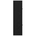 vidaXL Highboard Čierny dub 35 x 37 x 142 cm Kompozitné drevo