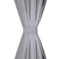 vidaXL Zatemňovací záves s kovovými očkami, 2 ks, 135x175 cm, sivý