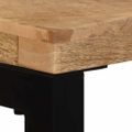 vidaXL Konzolový stolík 120x35x76 cm mangové drevo a oceľ
