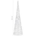 vidaXL Akrylové dekoratívne pyramídové LED svetlo studené biele 90 cm