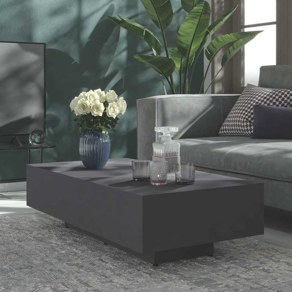 vidaXL Konferenčný stolík, sivý 100x49,5x31 cm kompozitné drevo