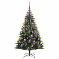 vidaXL Umelý vianočný stromček s kĺbmi 150 LED Zelená 120 cm PVC a PE