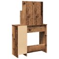 vidaXL toaletný stolík so zrkadlom Old Wood 86,5x35x136 cm