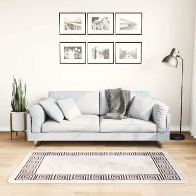 vidaXL Prateľný koberec 80x150 cm bledobéžový