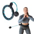 Súprava masážna hula hoop so závažím HHM17 a zoštíhľujúceho pásu BR163 čierna/tyrkysová