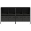 vidaXL Komoda čierna 135x39x73,5 cm oceľ valcovaná za studena