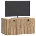 vidaXL Nástenná TV skrinka 59,5 x 31 x 30 cm Dub artisan
