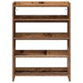 vidaXL Regál na topánky staré drevo 60x25x81 cm spracované drevo