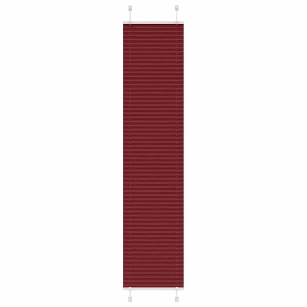 vidaXL Plisovaná roleta bordová červená 40x200 cm šírka látky 39,4 cm polyester