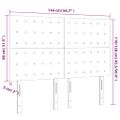 vidaXL Čelo postele hnedé 144x5x118/128 cm umelá koža