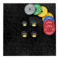 Gumová fitness podlaha AbiFloor POS25 čierna / biela - 2. akosť