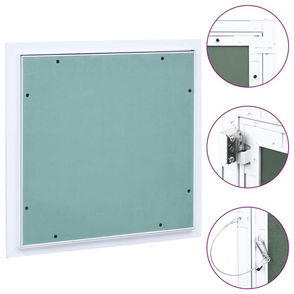 vidaXL Prístupový panel s hliníkovým rámom a sadrokartónom 300x300 mm