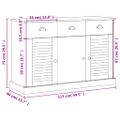 vidaXL Komoda so zásuvkami VIGO 113x40x75 cm borovicový masív