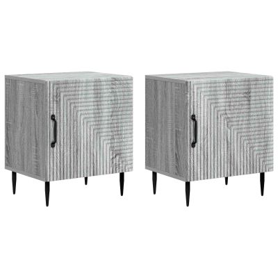 vidaXL Nočný stolík 2 pcs Sivá sonoma 43 x 34,5 x 50 cm