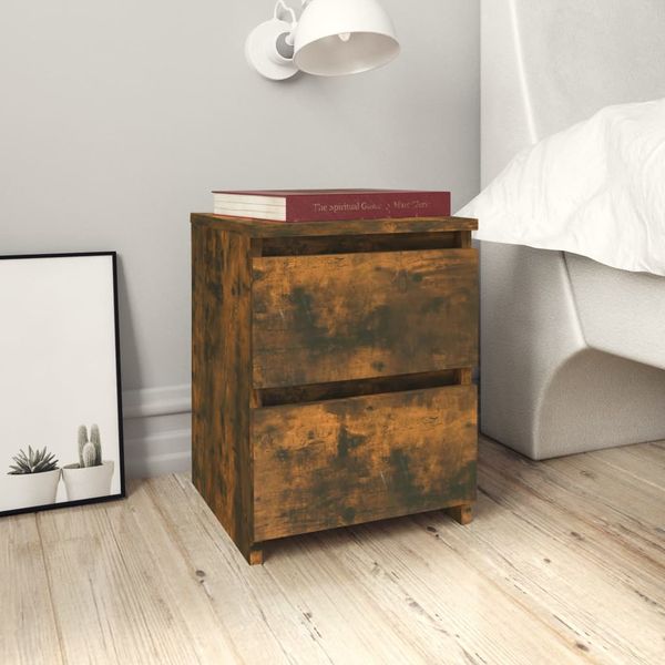 vidaXL Nočné stolíky 2 ks dymový dub 30x30x40 cm spracované drevo
