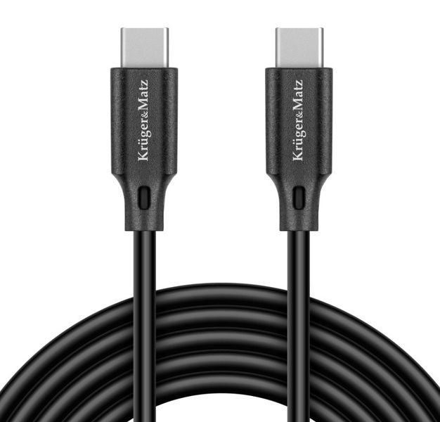 Kábel USB Kruger&Matz KM1261 USB-C/USB-C 100W 2,5m čierny