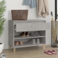 vidaXL Botník betónovo sivý 70x36x60 cm spracované drevo