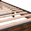 vidaXL Posteľný rám dymový dub 75x190 cm kompozitné drevo a kov