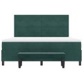 vidaXL Posteľ s pružinovým rámom Tmavozelená 200 x 180 cm Zamat