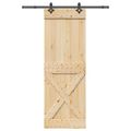 vidaXL Posuvné dvere NARVIK Prírodná a čierna 80 x 210 cm (152,5 cm)