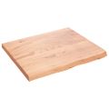 vidaXL Stolová doska bledohnedá 60x50x2 cm ošetrený dubový masív