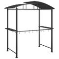 vidaXL Grilovací altánok s policami antracitový 210x114x230 cm oceľ