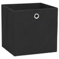 vidaXL Úložné boxy, 4 ks, netkaná textília, 32x32x32 cm, čierne