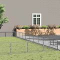 vidaXL Koterec pre psov strieborný 100 m² oceľ
