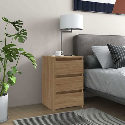 vidaXL Nočný stolík, dub sonoma 40x35x62,5 cm, kompozitné drevo