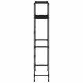 vidaXL Úložný regál nad práčku s 2 policami, čierny 69x28x143cm železo