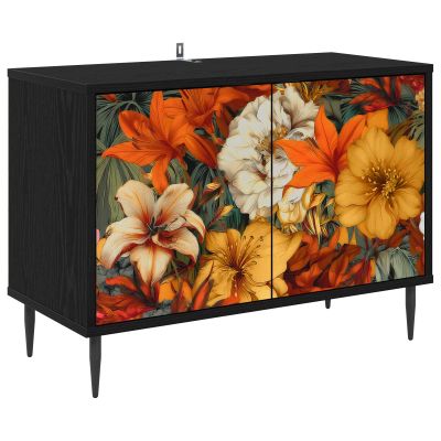 vidaXL TV skrinka GENNEP 69 x 33 x 50,5 cm Čierny dub Kompozitné drevo