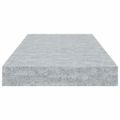 vidaXL Plávajúce nástenné police 4 ks betónové sivé 50x23,5x3,8 cm MDF