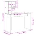 vidaXL Stôl Čierny dub 102 x 50 x 124 cm Kompozitné drevo