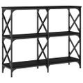 vidaXL Konzolový stolík čierny 100x28x80,5 cm kompozitné drevo
