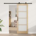 vidaXL Posuvné dvere ORKDAL 78 x 211 cm Prírodná a čierna