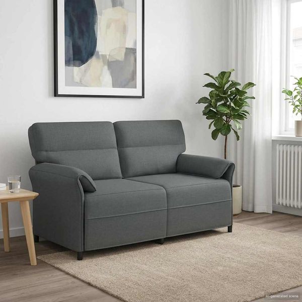 vidaXL Pohovka 100% polyester, kovový rám, MDF, Preglejka