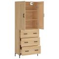 vidaXL Vysoká skrinka dub sonoma 69,5x34x180 cm spracované drevo
