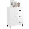 vidaXL Komoda lesklá biela 69,5x34x90 cm spracované drevo