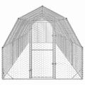 vidaXL Kurací výbeh 2,5x12x2,25 m Oceľ pozink